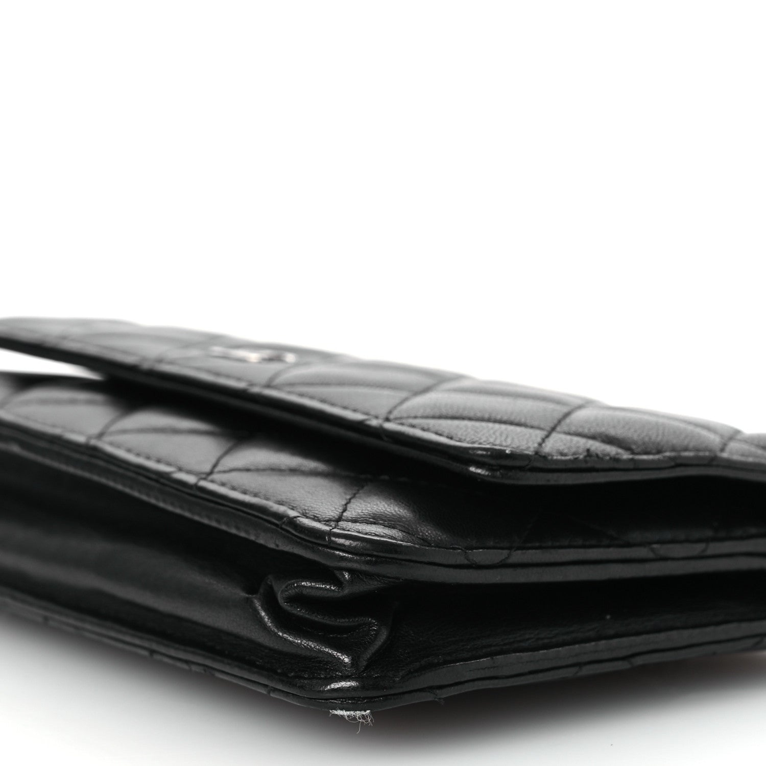 Chanel Lambskin Quilted Wallet On Chain WOC Black 11 of 16