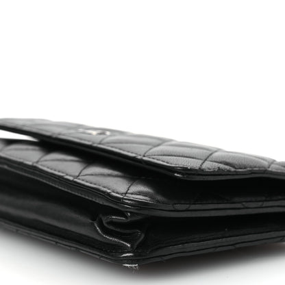Chanel Lambskin Quilted Wallet On Chain WOC Black 11 of 16