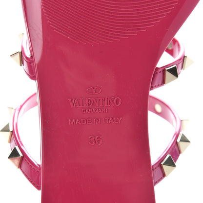 Valentino Garavani PVC Jelly Rockstud Caged Flat Thong Sandals 36 Blossom 9 of 10
