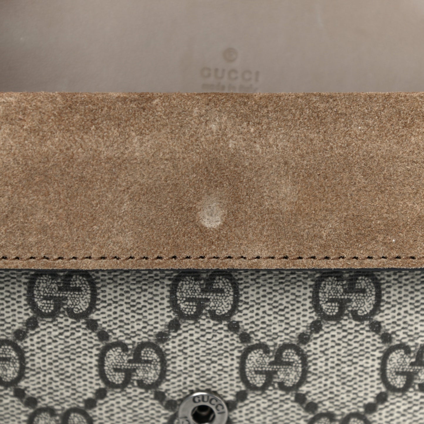 GG Supreme Monogram Super Mini Dionysus Shoulder Bag Taupe