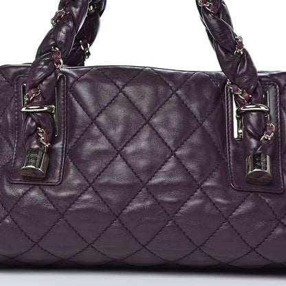 Chanel Lambskin Lady Braid Bowler Purple 11 of 11