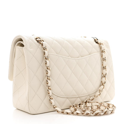 Chanel Caviar Quilted Medium Double Flap White 3 of 11