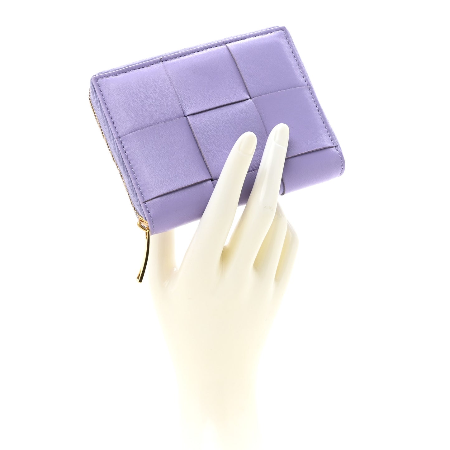 Nappa Maxi Intrecciato Zip Around Wallet Wisteria
