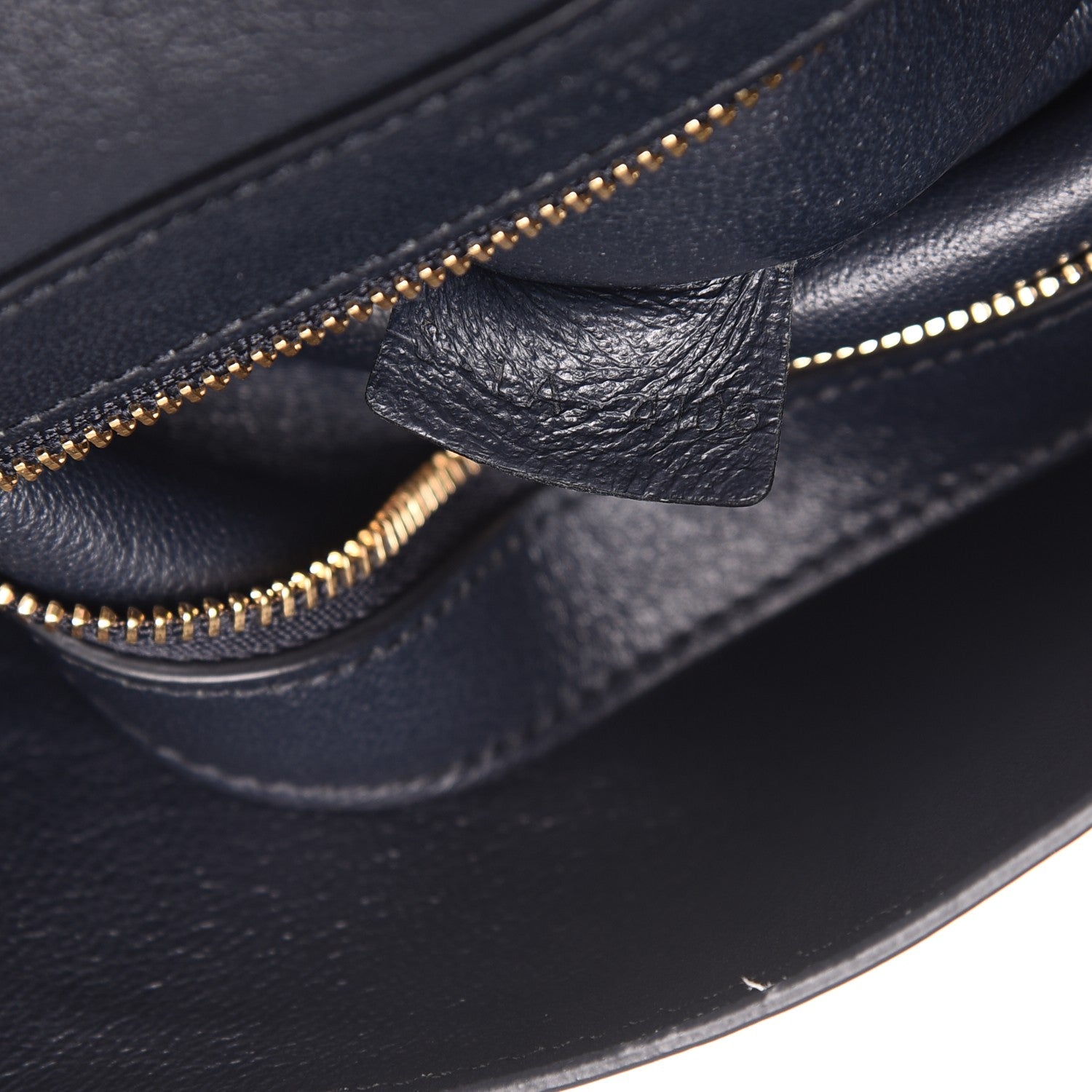 Celine Crocodile Embossed Nubuck Small Belt Cabas Phantom Navy Blue 7 of 12