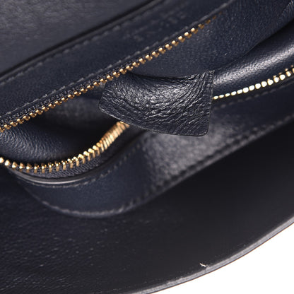 Celine Crocodile Embossed Nubuck Small Belt Cabas Phantom Navy Blue 7 of 12