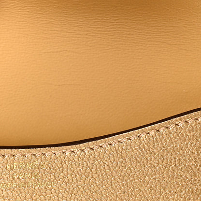 Hermes Metallic Chevre Chamkilight Constance Slim Wallet Dore 7 of 10