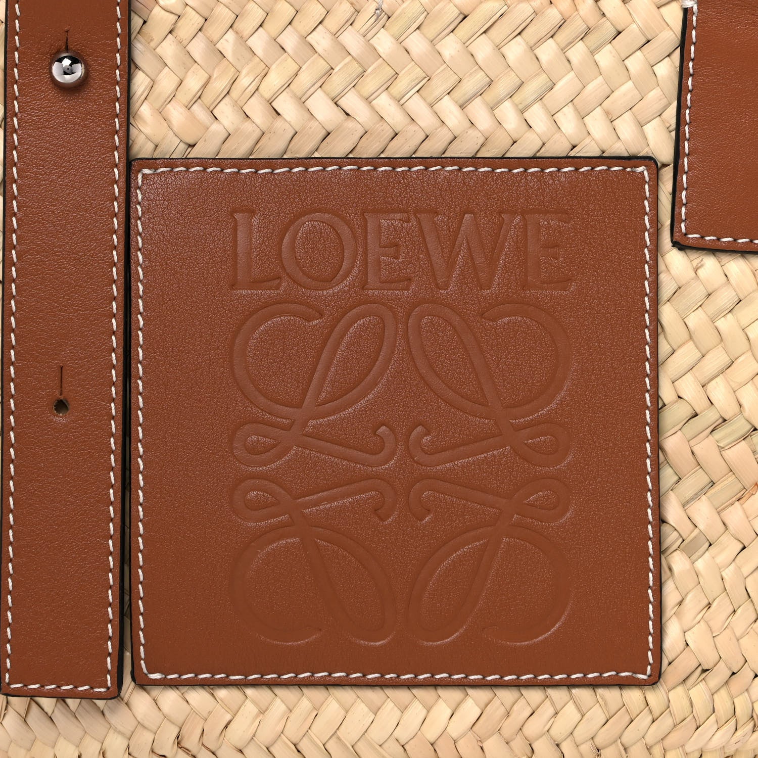 Loewe Raffia Small Basket Tote Bag Natural Tan 8 of 11