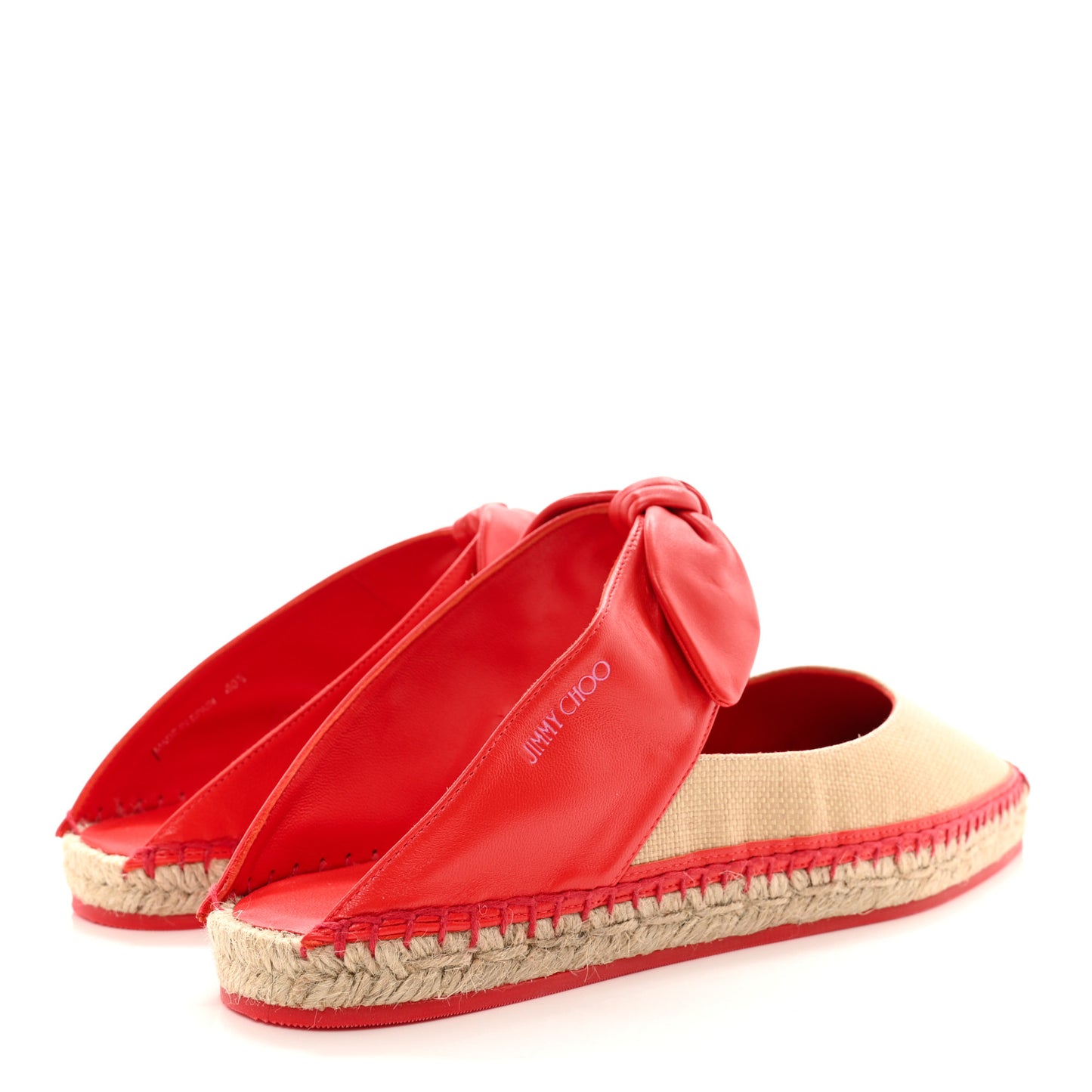 Nappa Raffia Reka Flats 40.5 Paprika Natural
