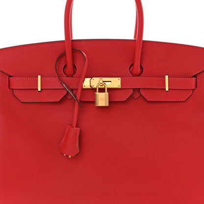 Hermes Epsom Birkin 35 Rouge Casaque 8 of 16