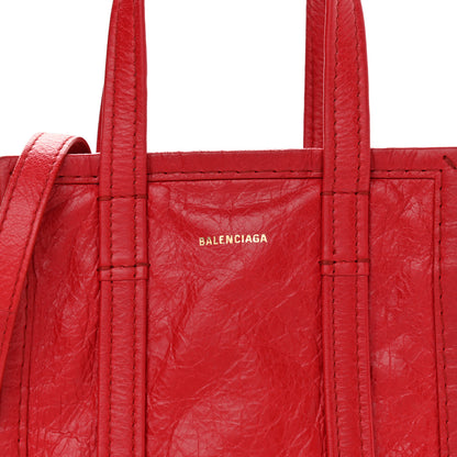 Balenciaga Agneau Arena XXS Bazar Shopper Tote Rouge Cardinal 6 of 10