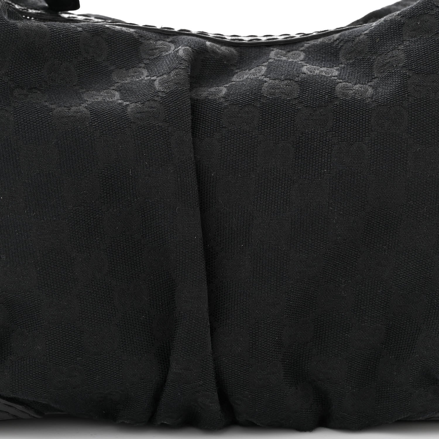 Gucci Monogram Medium Jockey Hobo Black 8 of 10