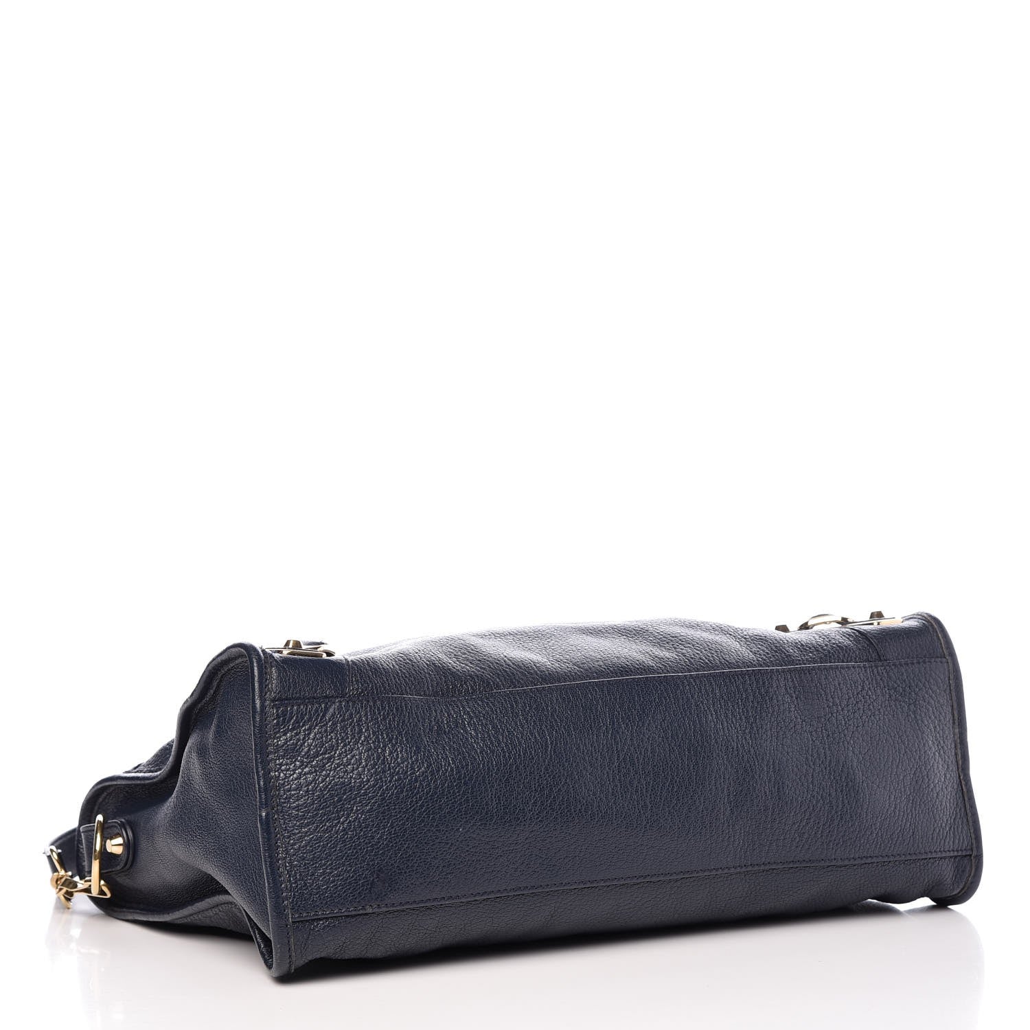Balenciaga Chevre Gold Metallic Edge Hardware City Bleu Nuit Dark Sea 5 of 8