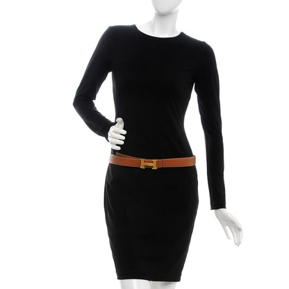 Hermes Box Togo 32mm H Belt 85 Black Gold 2 of 7