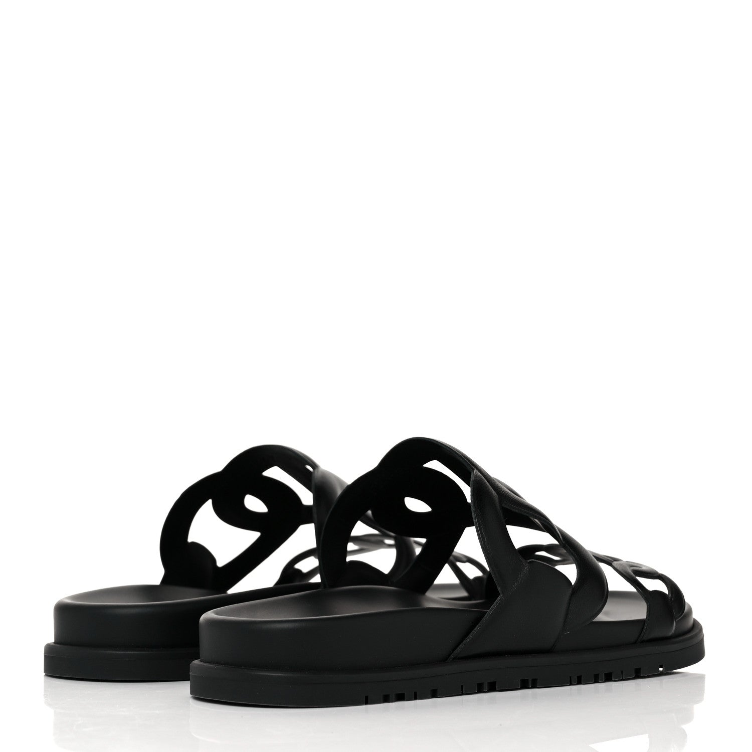 Hermes Nappa Extra Sandals 37.5 Black 7 of 18