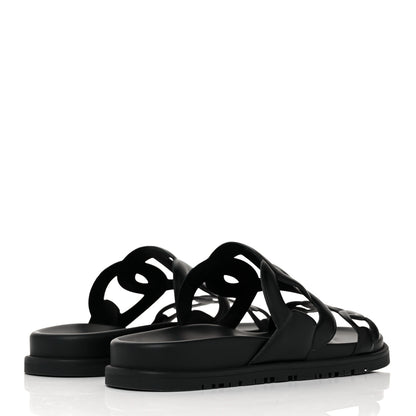 Hermes Nappa Extra Sandals 37.5 Black 7 of 18