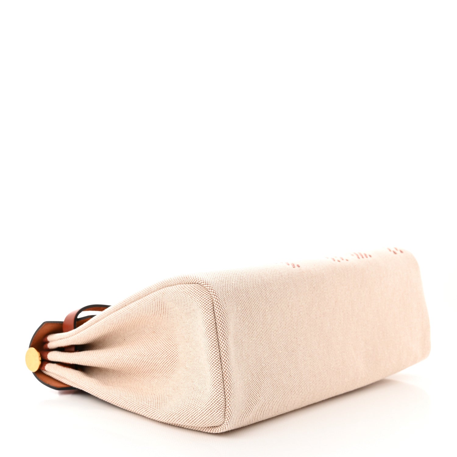 Hermes Vache Hunter Toile H Brides de Gala Herbag Zip Retourne 31 PM Cuivre Ecru Beige 5 of 13