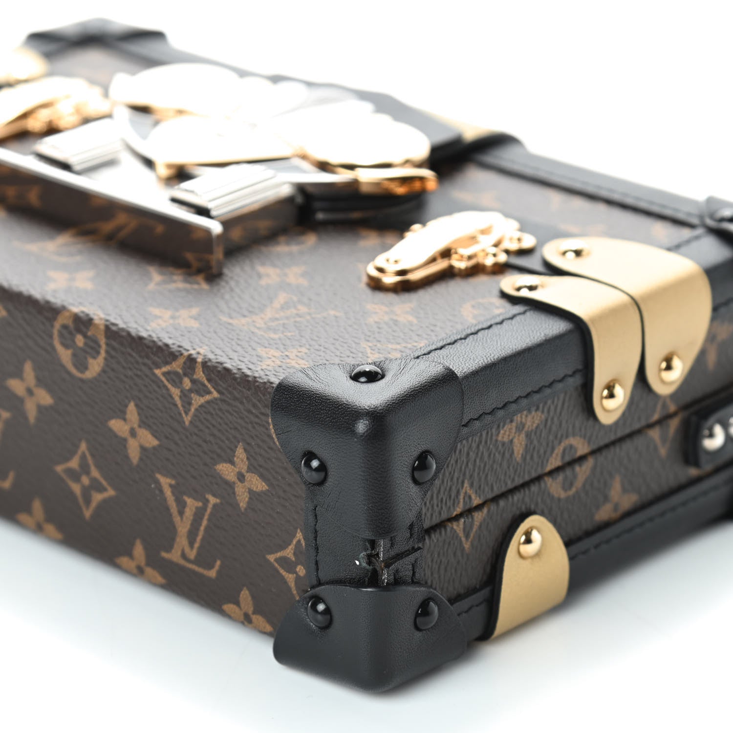 Louis Vuitton Monogram Column Petite Malle Black 7 of 9