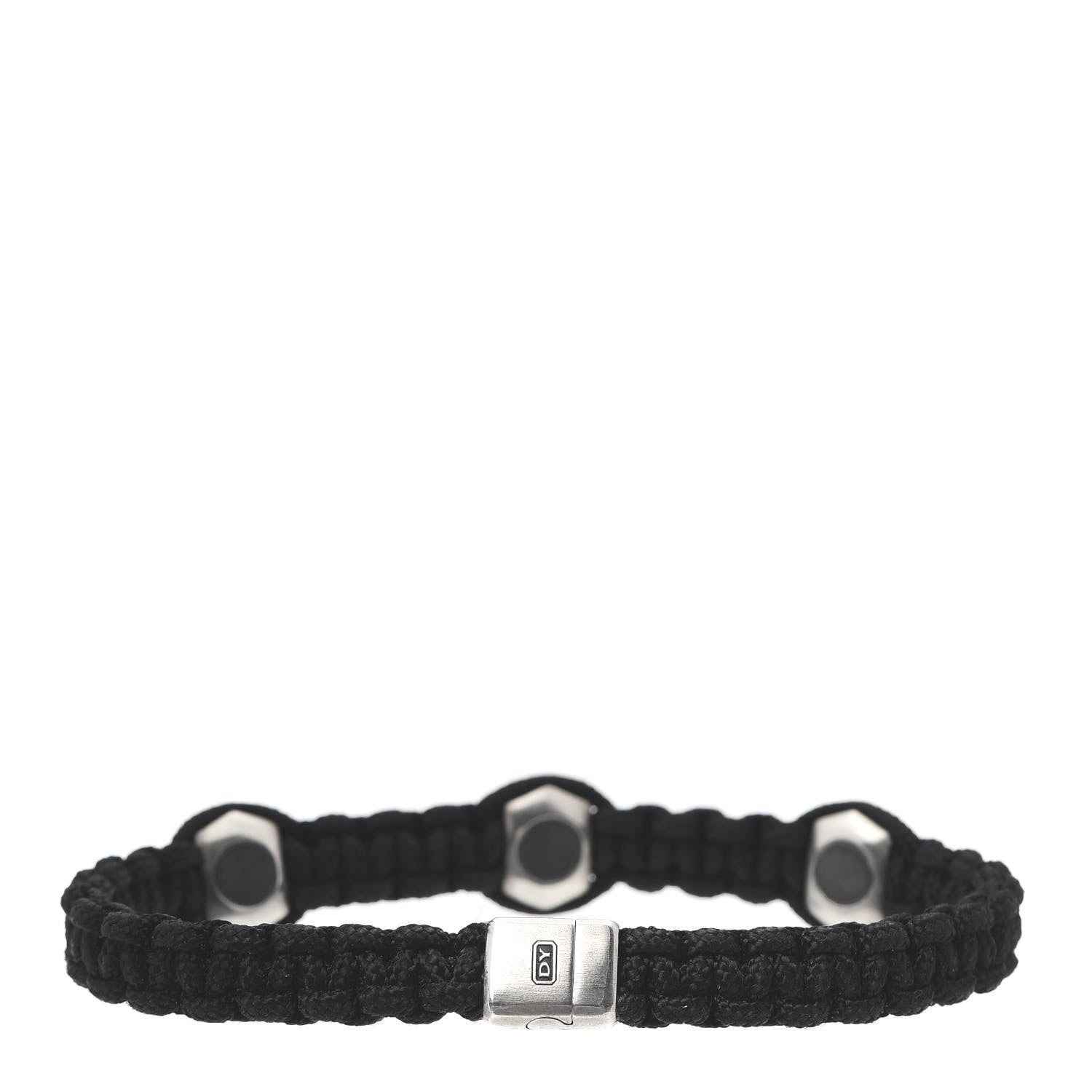 David Yurman Sterling Silver Nylon Forged Carbon Bracelet 3 of 6