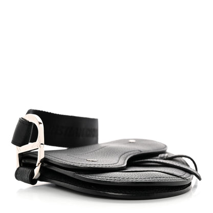 Christian Dior X KAWS Grained Calfskin Saddle Wristlet Black 4 of 10