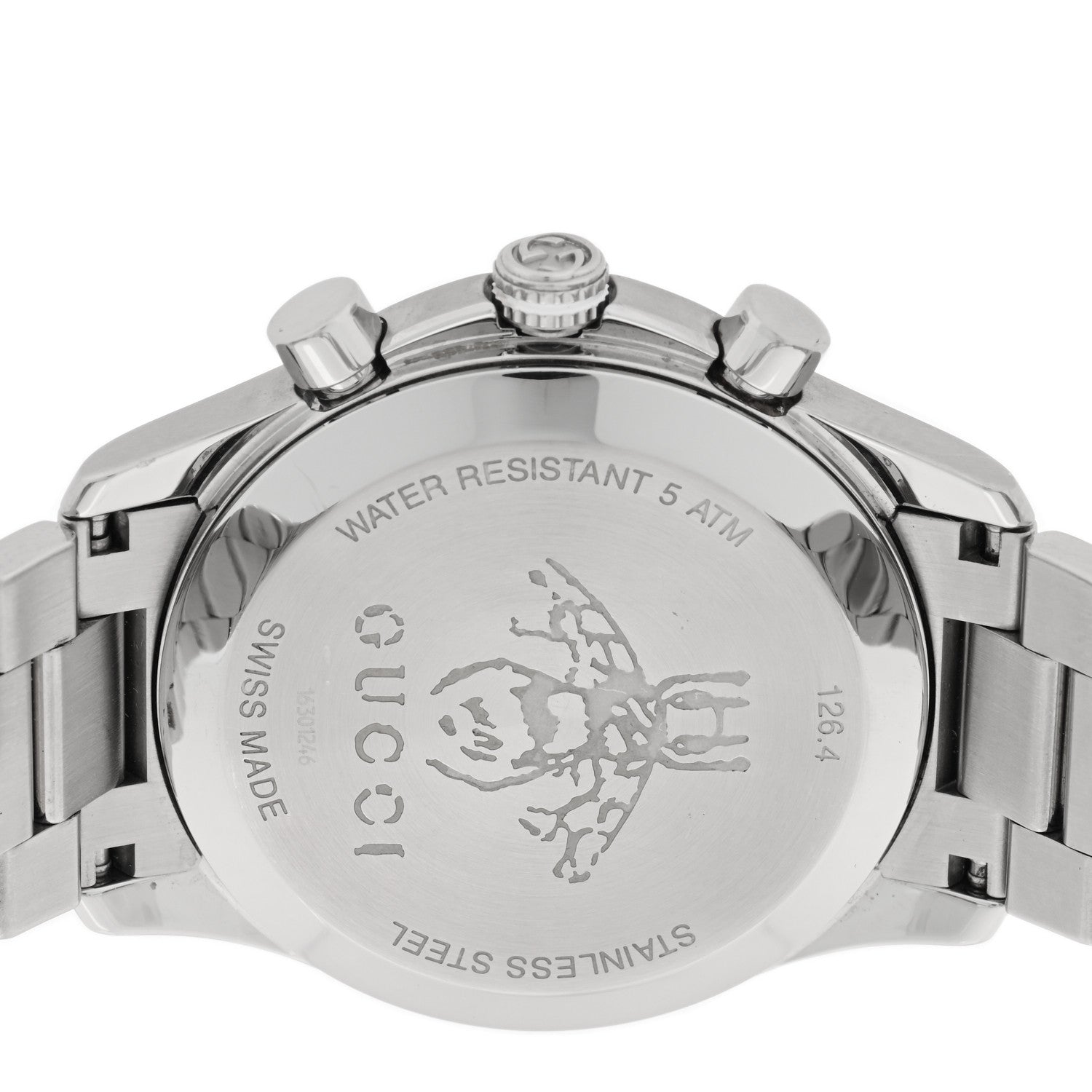 Gucci Stainless Steel 38mm G-Timeless Bee Chronograph Quartz Watch 4 of 5