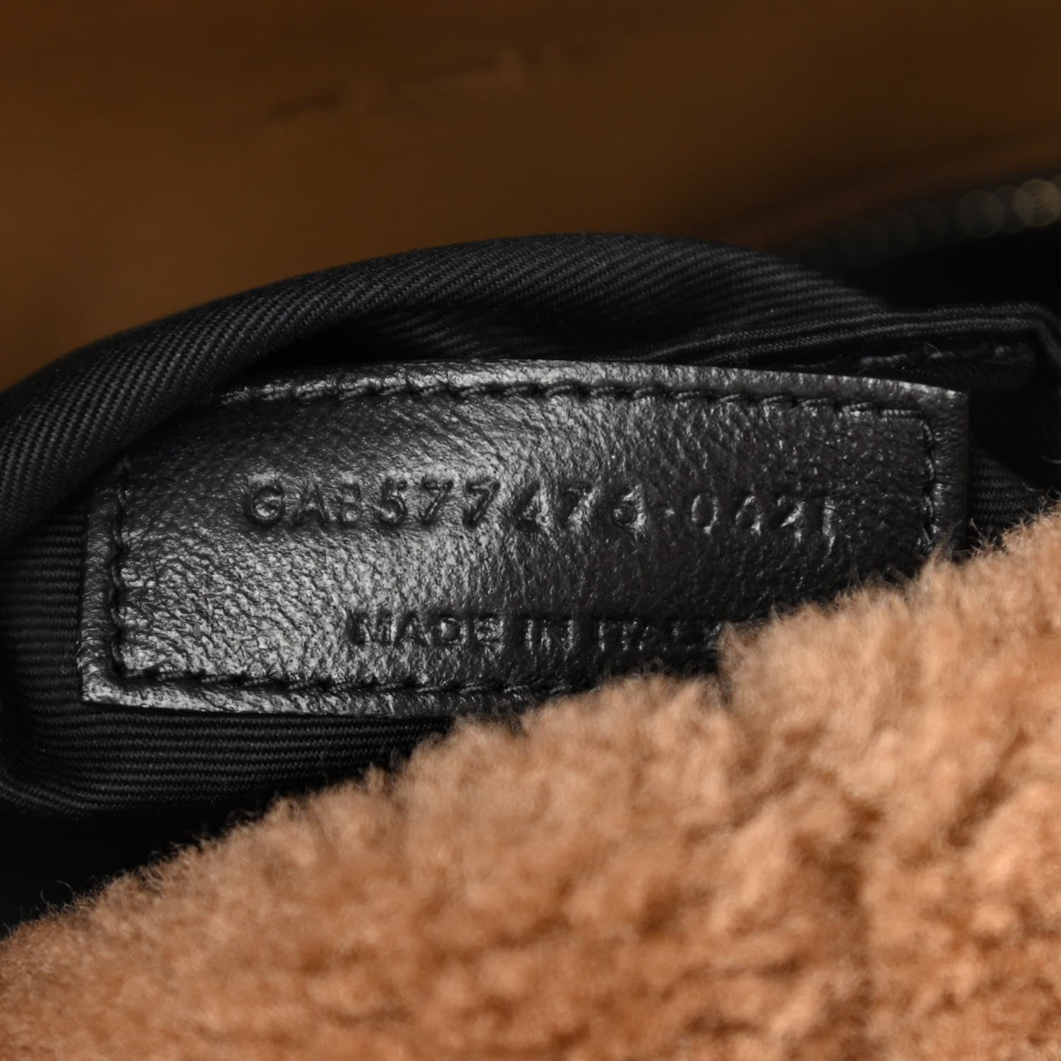 Saint Laurent Shearling Quilted Small Loulou Puffer Monogram Chain Satchel Cinnamon 6 of 9