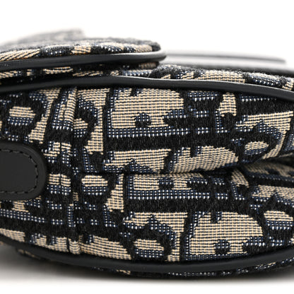 Christian Dior Oblique Mini Saddle Bag Blue 9 of 10
