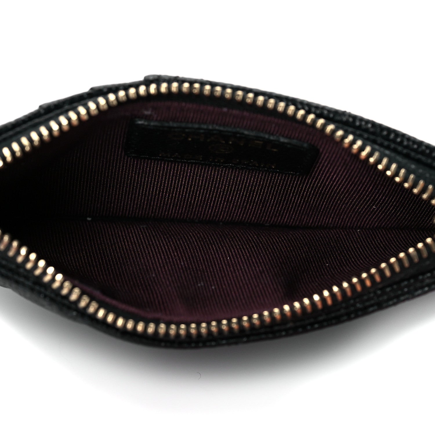 Chanel Caviar Quilted Flap Zip Card Holder Black 5 of 9