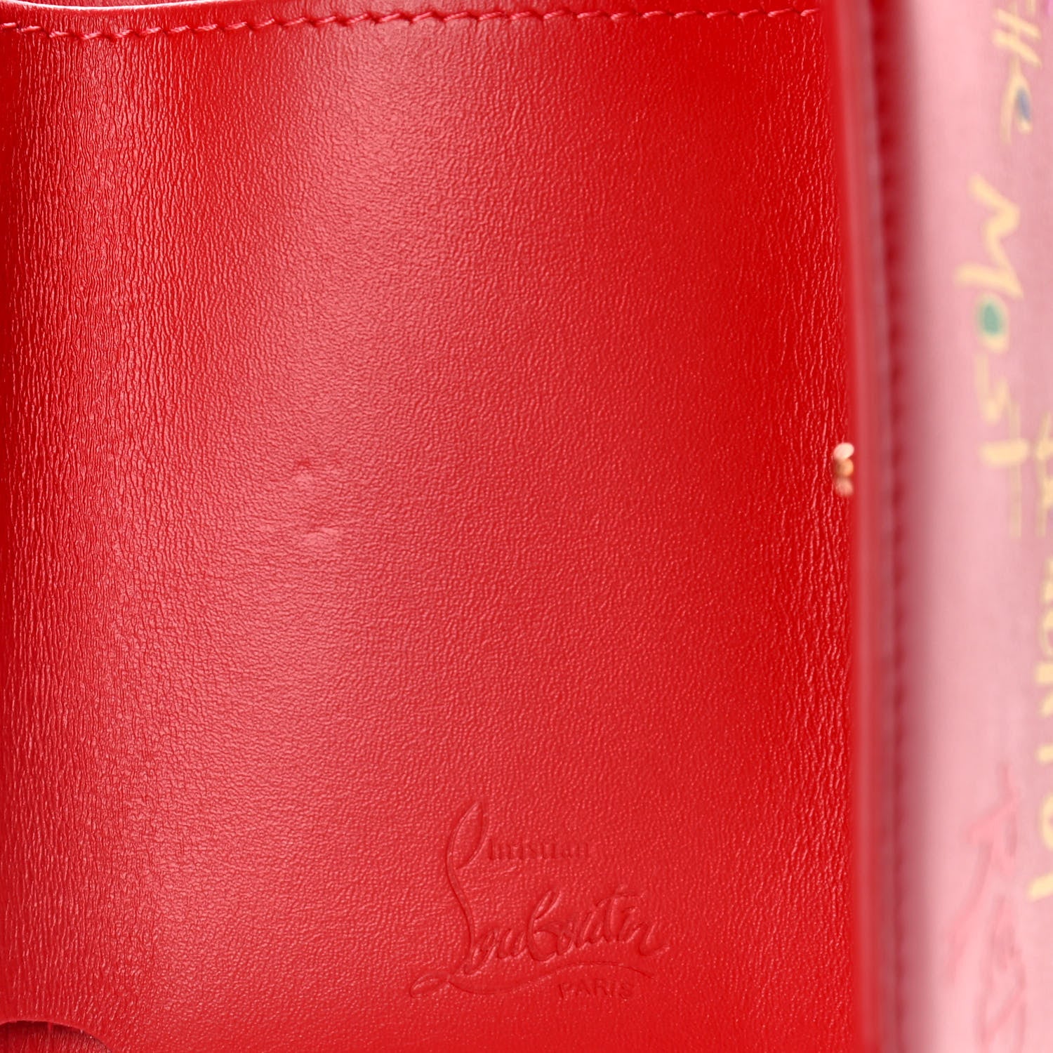 Christian Louboutin Calfskin Script Mini Loubigaga Wallet Red 11 of 15