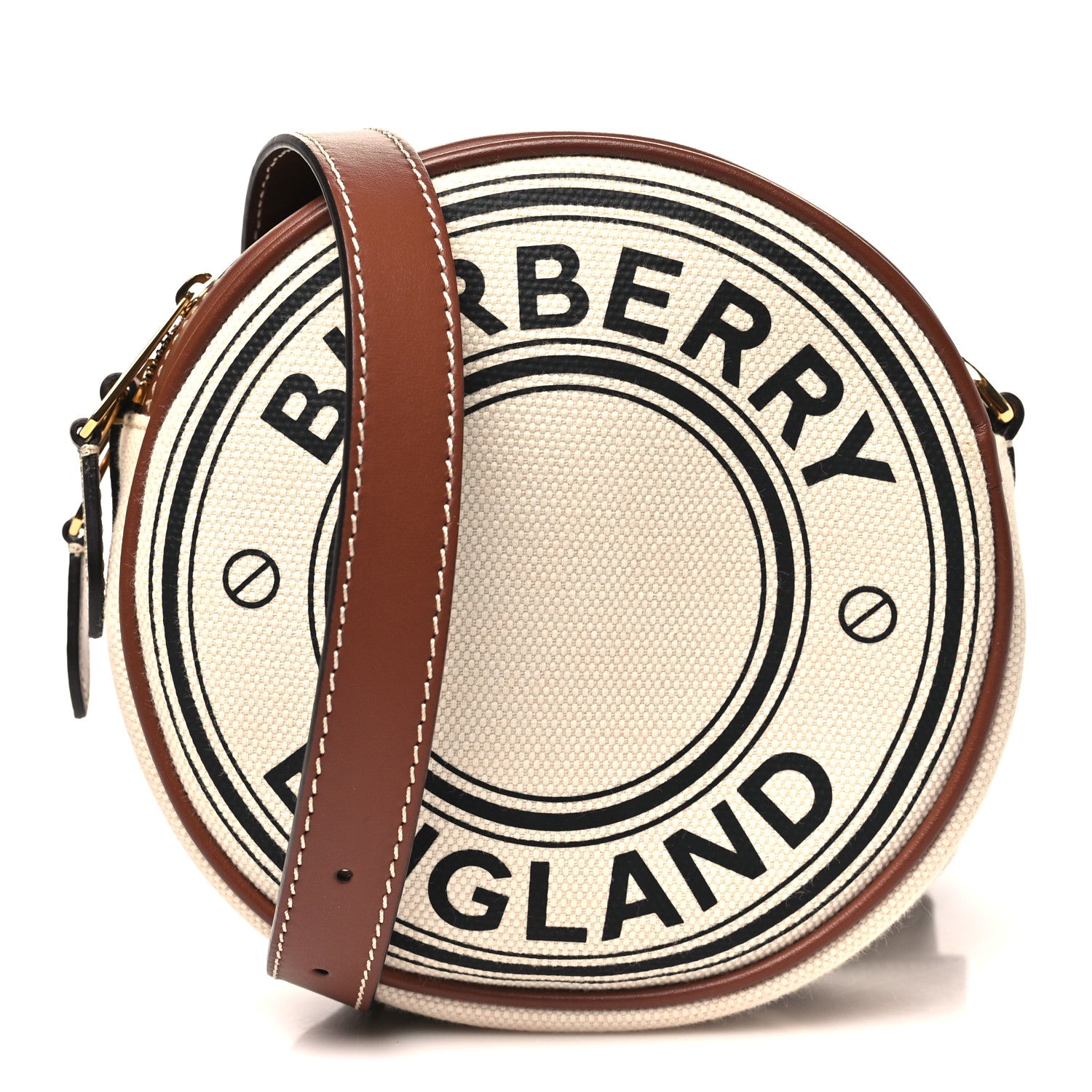 Burberry Canvas Calfskin Louise Bag Natural 1 of 10