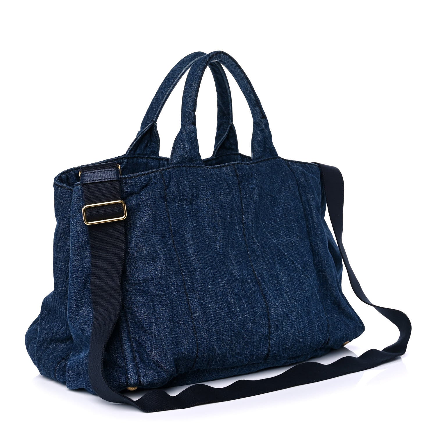 Prada Denim Logo Tote Avio 3 of 10