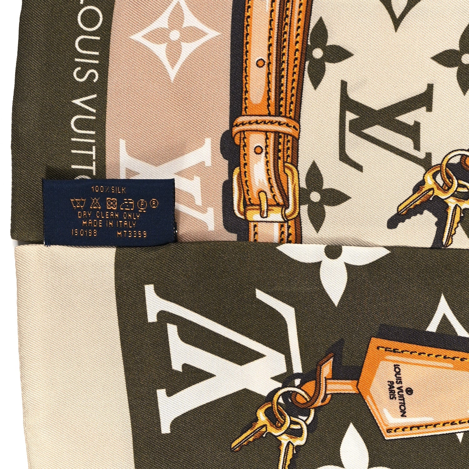 Louis Vuitton Silk Monogram Giant Confidential Bandeau Kaki 3 of 3