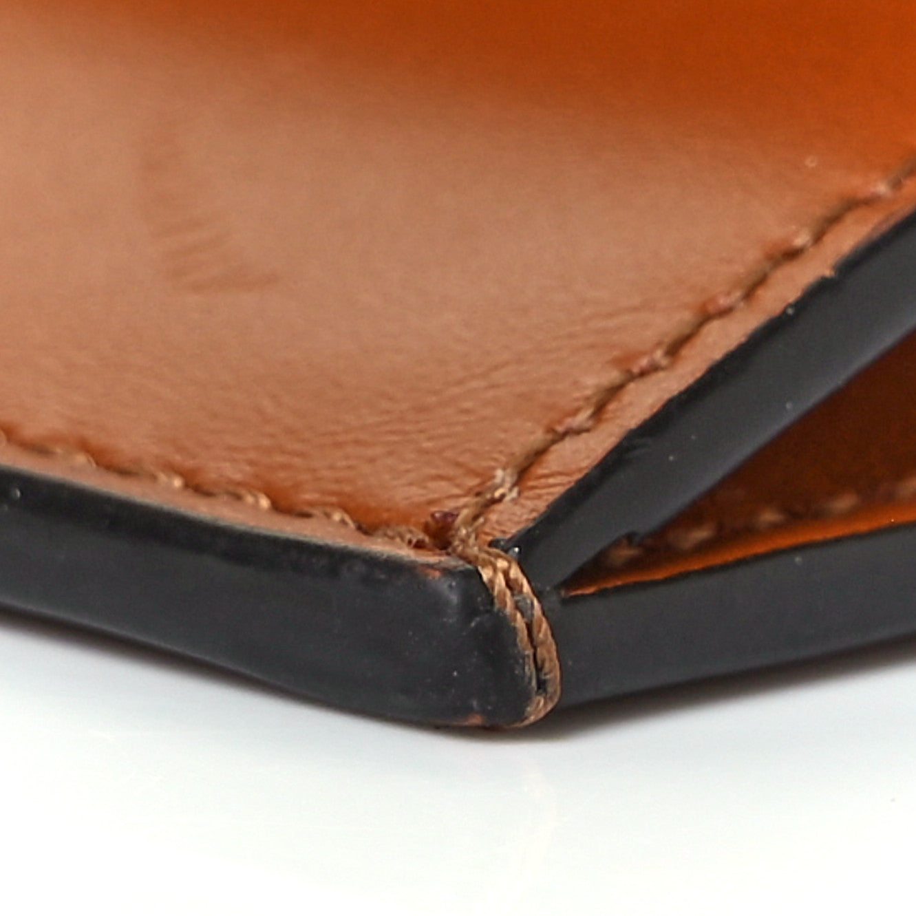 Fendi Vitello King Tamponato Logo Embossed Fold Over Card Holder Wallet Cuoio 18 of 19