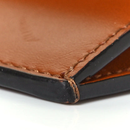 Fendi Vitello King Tamponato Logo Embossed Fold Over Card Holder Wallet Cuoio 18 of 19