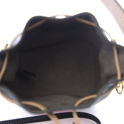 Fendi Vitello Liberty F is Fendi Stamp Patch Mini Mon Tresor Bucket Bag Blue Notte Cuoio Flamingo 4 of 8