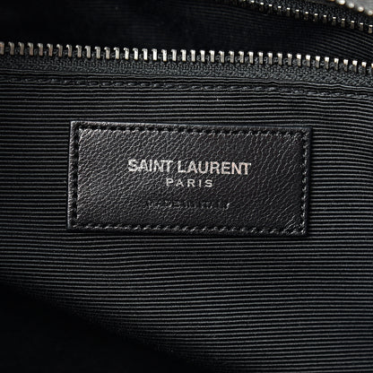 Saint Laurent Sheepskin Matelasse Chevron Large Monogram Shopping Bag Light Coal 5 of 21