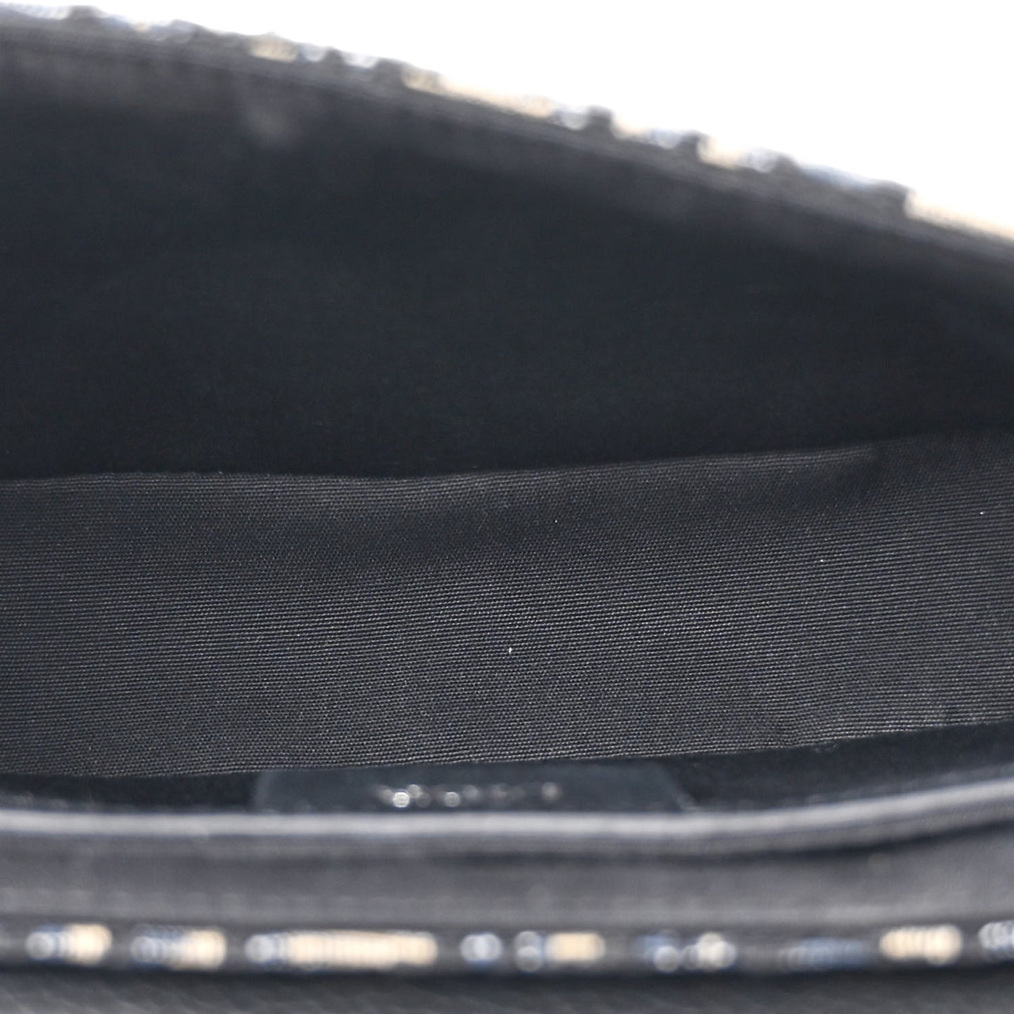 Grained Calfskin Oblique Mini Saddle Messenger Bag With Flap Beige Black