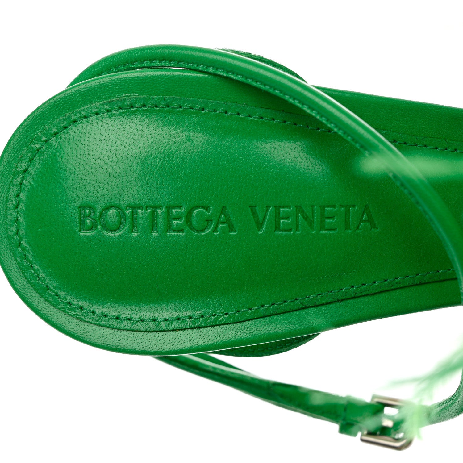 Bottega Veneta Wonderbird Nappa Feather Dot Sandals 38 Grass 6 of 9
