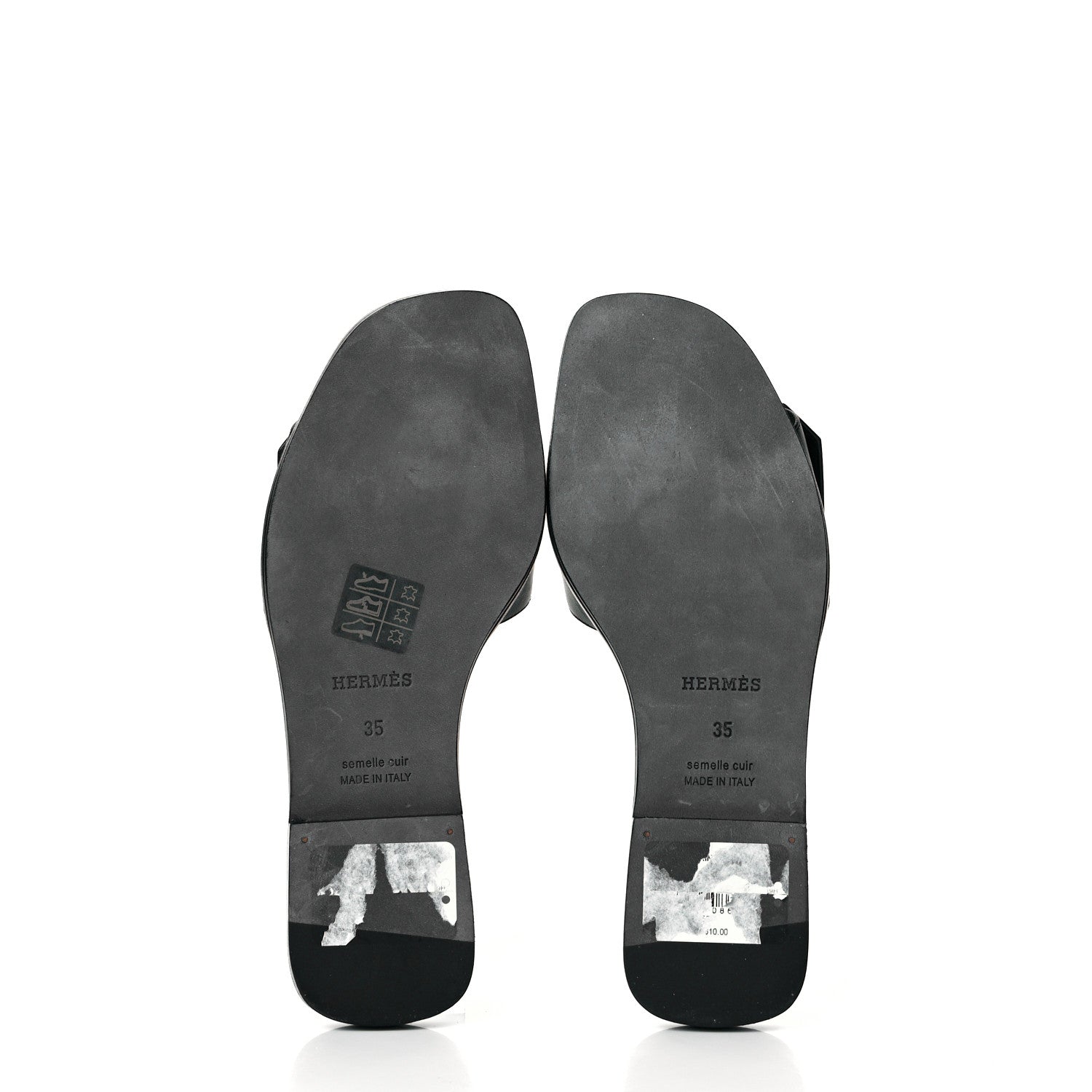 Hermes Calfskin View Sandals 35 Black 8 of 9