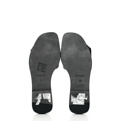 Hermes Calfskin View Sandals 35 Black 8 of 9