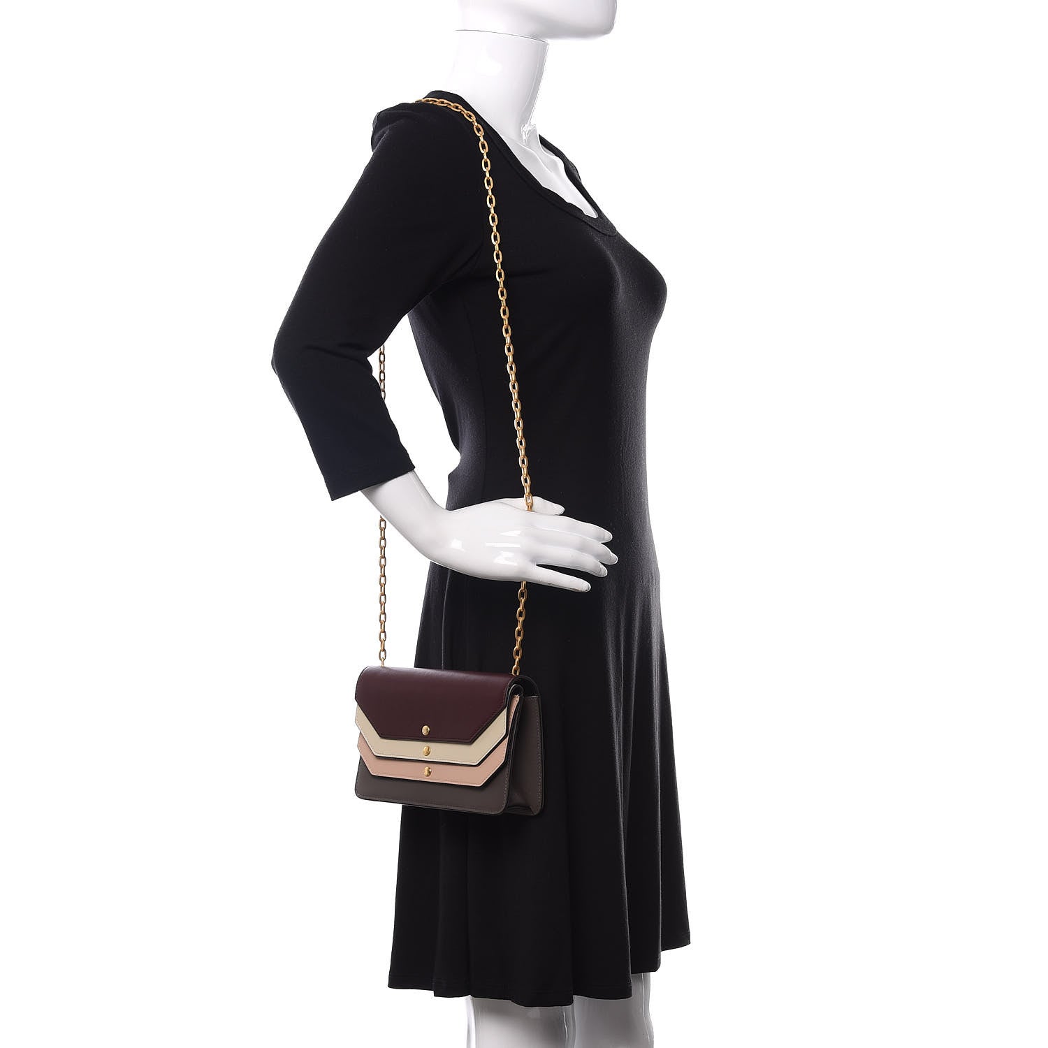 Mulberry Smooth Calfskin Multiflap Chain Clutch Oxblood Multicolor 2 of 9