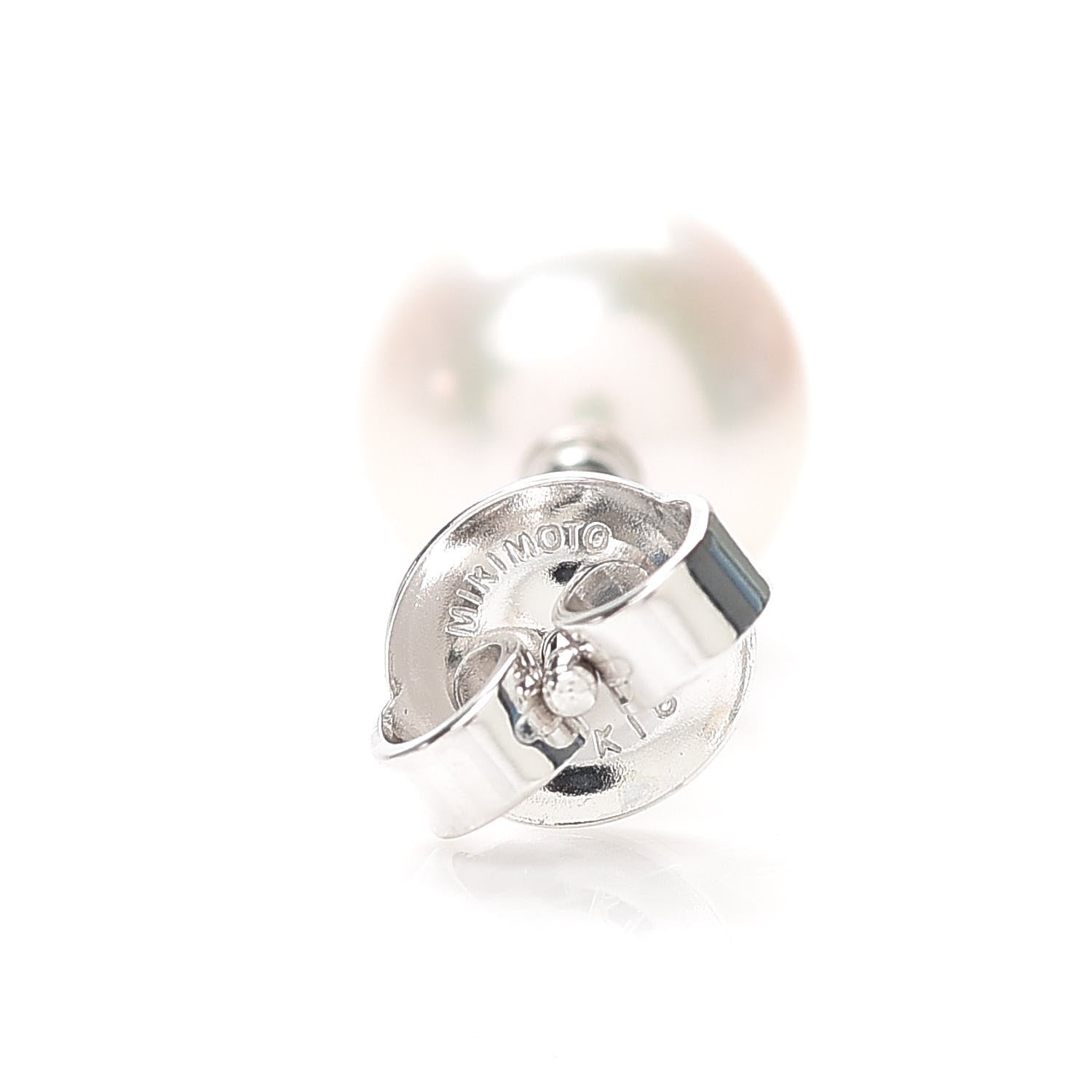 Mikimoto 18K White Gold Akoya Pearl 8-8.5mm Stud Earrings 4 of 4
