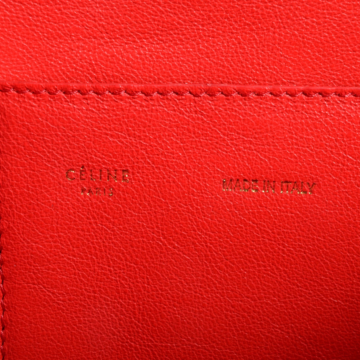 Celine Python and Suede Medium Trapeze Vermillion 6 of 10
