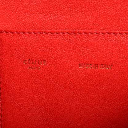 Celine Python and Suede Medium Trapeze Vermillion 6 of 10