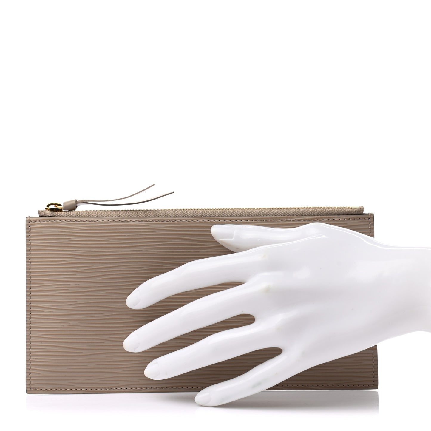 Epi Felicie Chain Wallet Zippered Insert Galet