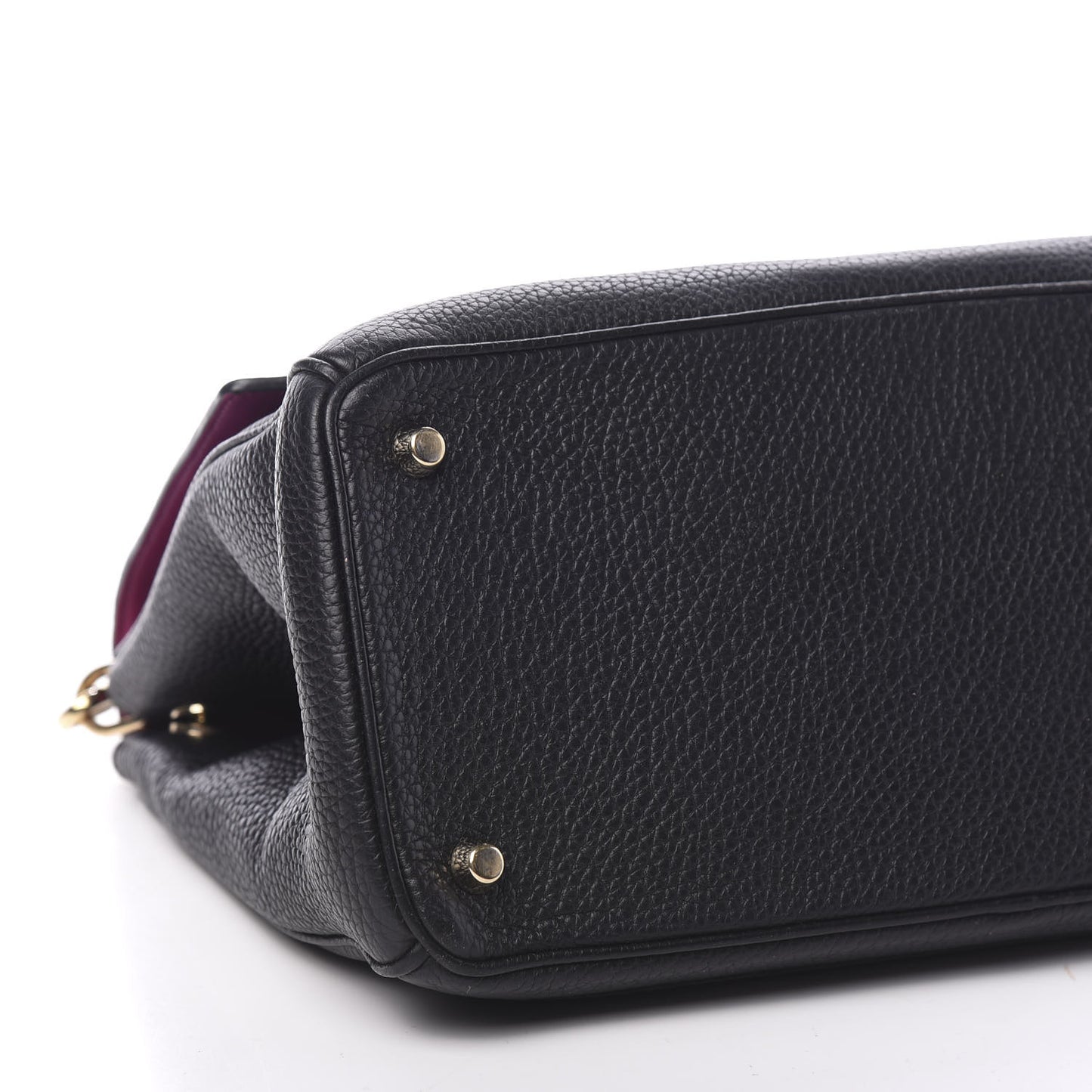 Bullcalf Medium Be Dior Flap Black Fraise