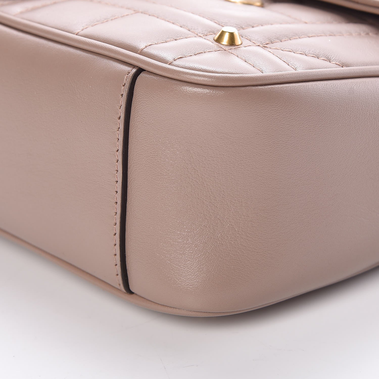 Gucci Calfskin Matelasse Studded Mini Pearly GG Marmont Shoulder Bag Porcelain Rose 9 of 9