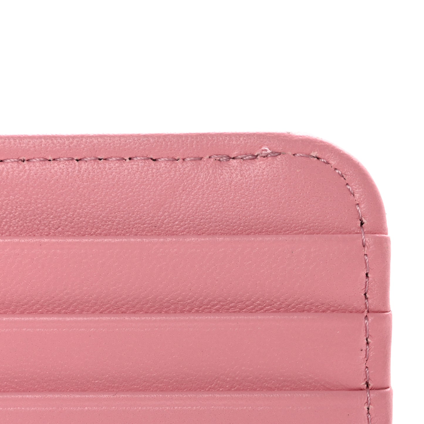 Lambskin Quilted Flap Zip Card Holder Pink