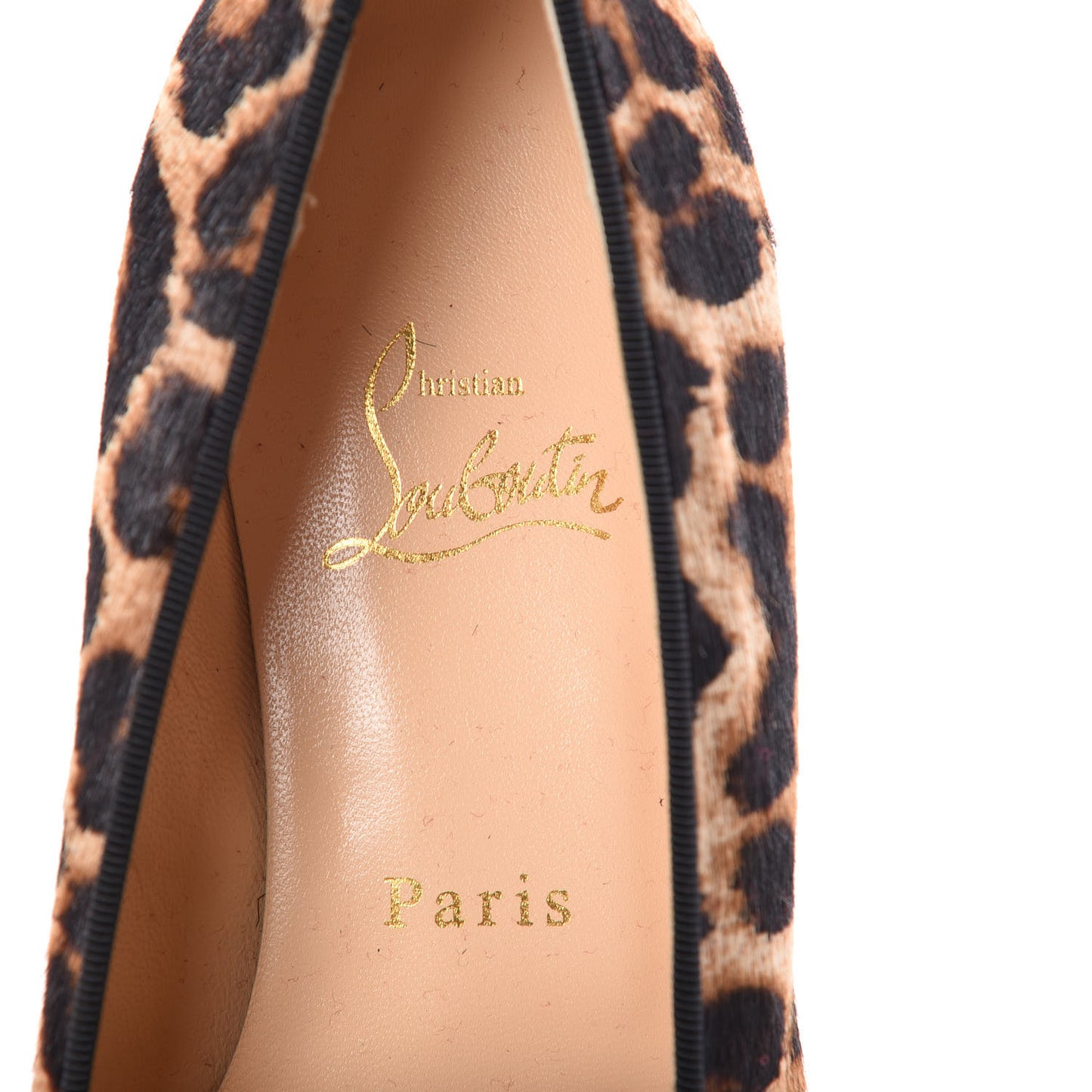Pony Hair Print Spikes Womens Intern Flat Loafers 37 Leopard Black