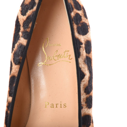 Christian Louboutin Pony Hair Print Spikes Womens Intern Flat Loafers 37 Leopard Black 5 of 7