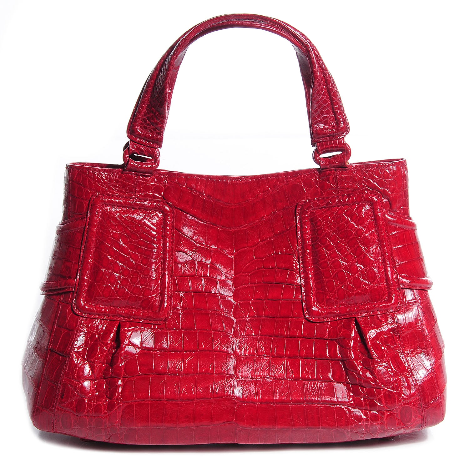 Nancy Gonzalez Crocodile Tote Red 1 of 7